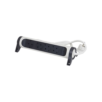 Product Πολύπριζο Ασφαλείας Legrand SurgeArrest 4 Outlets 3m Cable White/Grey Rotating base image