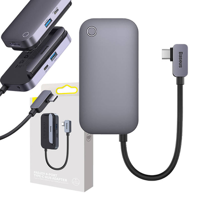 Product Docking Station 4in1 Baseus PadJoy Series USB-C to USB 3.0 + HDMI + PD + jack 3.5mm (Grey) base image