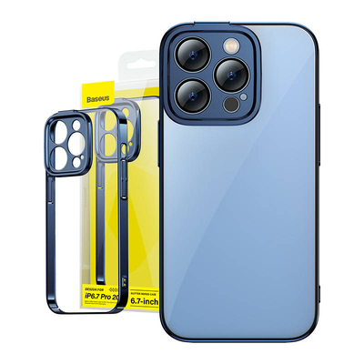 Product Θήκη Baseus Glitter Transparent and Tempered Glass set για iPhone 14 Pro Max (blue) base image