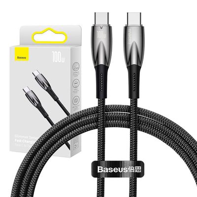 Product Καλώδιο USB-C to USB-C for Baseus Glimmer Series 100W 1m (Black) base image