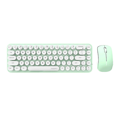 Product Σετ Πληκτρολόγιο και Ποντίκι Ασύρματο MOFII Bean 2.4G (White-Green) base image