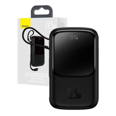 Product Powerbank Baseus Qpow PRO with cable, 10000mAh, 22.5W (Black) base image