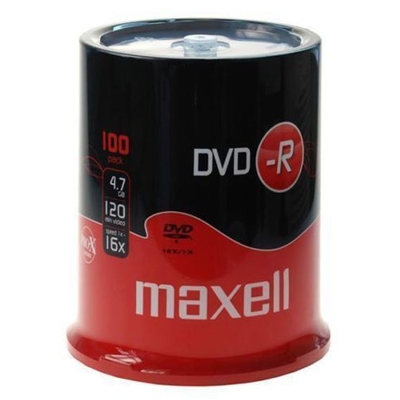 Product DVD-R Maxell 16x 120min 4,7Gb 100 Cake base image