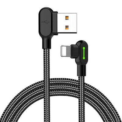 Product Καλώδιο USB to Lightning Mcdodo CA-4673, angled, 1.8m (black) base image