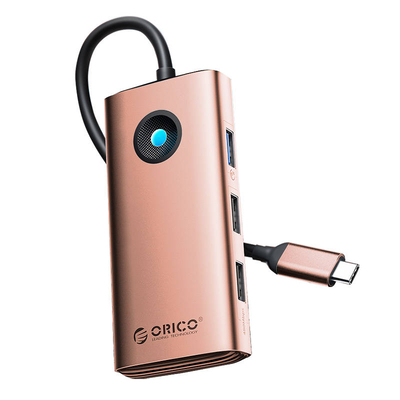 Product USB Hub Orico Type-C 6in1 HUB Multifunction (rose gold) base image