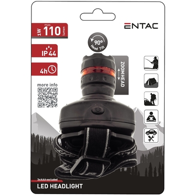 Product Φακός Κεφαλής Entac Zoom 1W Πλαστικό base image