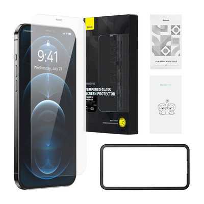 Product Screen Protector Baseus Schott HD with dust filter 0.3mm for iPhone 12 Pro Max base image