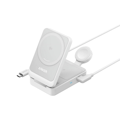 Product Ασύρματος Φορτιστής Anker MagGo 3-in-1 Charging Station Qi2 Certified 15W White base image