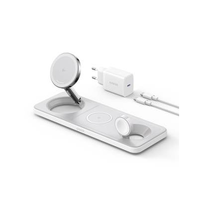 Product Ασύρματος Φορτιστής Anker Maggo 3 In 1 White 15w base image