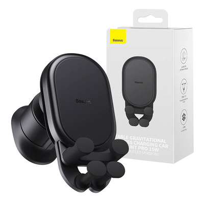 Product Βάση Στήριξης Smartphone Stable Gravitational Wireless Charging Mount Baseus Pro 15W (black) base image