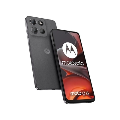 Product Smartphone Motorola G15, 6.72"MediaTek Helio G81/8GB/512GB/Gravity Grey (Vegan Leather) base image