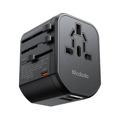 Product Φορτιστής Πρίζας Universal Mcdodo EU/US/AU/UK CP-3471, PD 20W (black) base image