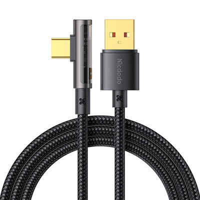 Product Καλώδιο USB to USB-C Prism 90 degree Mcdodo CA-3380, 6A, 1.2m (black) base image