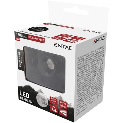 Product Φακός Κεφαλής Entac Zoom Με Αισθητήρα Κίνησης 10W XHP50+ Κόκκινο base image