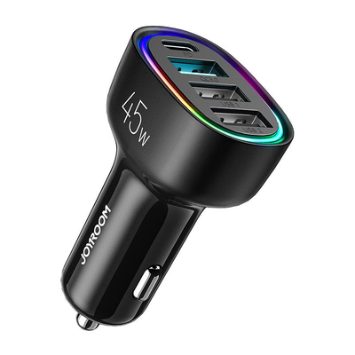 Product Φορτιστής Αυτοκινήτου Joyroom JR-CL09 4-port 1x USB-C PD 1x QC3.0 USB 2x USB (black) base image