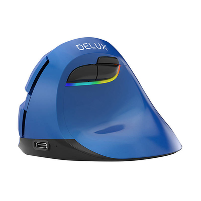 Product Ποντίκι Ασύρματο Vertical Delux M618Mini BT4.0 + 2.4Ghz 4000DPI RGB (blue) base image