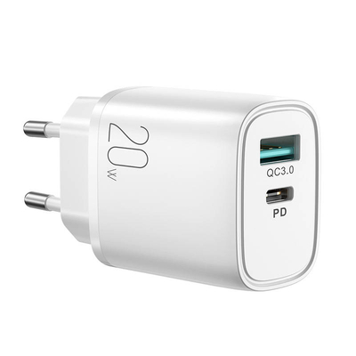 Product Φορτιστής Πρίζας 20W Dual-Port (QC3.0+PD) Joyroom L-QP2011 (white) base image