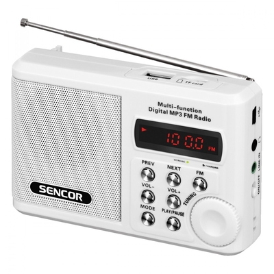 Product Ραδιόφωνο Sencor Portable Radio Srd 215 W Mp3, Usb, Sd base image