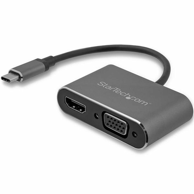 Product Αντάπτορας USB-C σε VGA/HDMI StarTech CDP2HDVGA Μαύρο base image