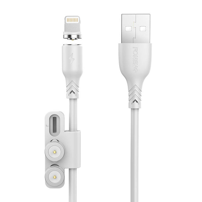 Product Καλώδιο USB Foneng X62 Magnetic 3in1 USB to USB-C/Lightning/Micro USB 2.4A 1m (White) base image