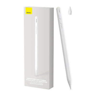 Product Γραφίδα Αφής Smooth Writing Stylus with LED Indicators (Active) White base image