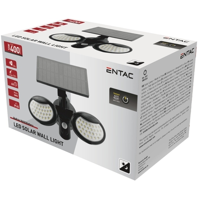 Product Ηλιακό Φως Τοίχου Entac 10W SMD 2 Κεφαλές με Ανιχνευτή Κίνησης base image