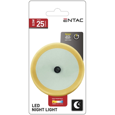 Product Φωτάκι Νυκτός Entac 0.5W Στρογγυλό Θερμό Πορτοκαλί base image