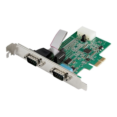 Product Κάρτα Δικτύου PCIe StarTech 2-port RS232 RS232 Serial Host Controller, to Dual Serial DB9 COM Port Card, 16950 UART, Windows, macOS, Linux - Full/Low-Profile (PEX2S953) - RS-232 x base image