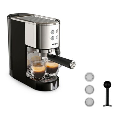 Product Καφετιέρα Espresso με Βραχίονα Krups XP440C 1350W Ασημί base image