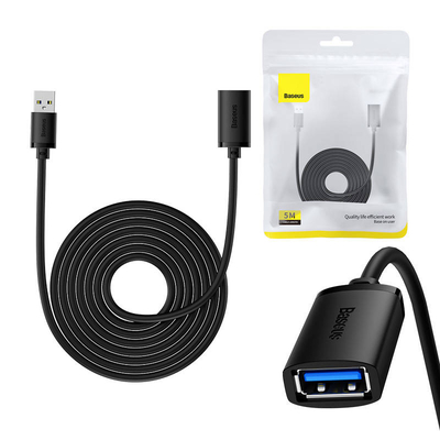 Product Καλώδιο USB-A Male to USB-A Female 3.0 Baseus AirJoy Series 5m (black) base image