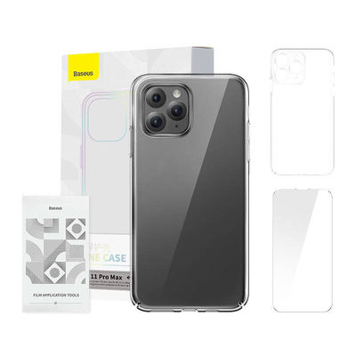 Product Θήκη Baseus Crystal Series για iPhone 11 pro max (clear) + tempered glass + cleaning kit base image
