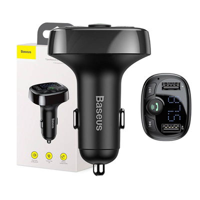 Product FM Transmitter Baseus T typed Bluetooth 2xUSB microSD (Black) base image