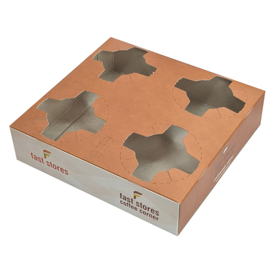Product Χάρτινη Ποτηροθήκη Fast Stores & Coffee Corner 4 Θέσεων, 50Τμχ base image