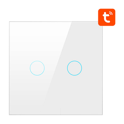 Product Διακόπτης Τοίχου Smart ZigBee Avatto ZTS02-EU-W2 2 Way TUYA (white) base image