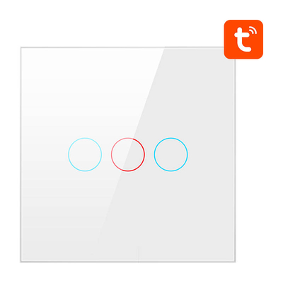 Product Διακόπτης Τοίχου Smart ZigBee Avatto ZTS02-EU-W3 3 Way TUYA (white) base image