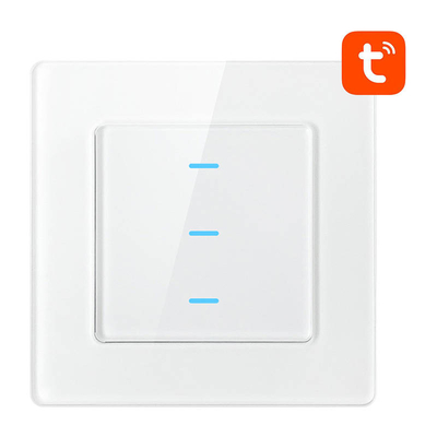 Product Διακόπτης Τοίχου Smart WiFi Avatto N-TS10-W3 3 Way TUYA (white) base image