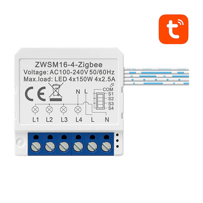 Product Ενδιάμεσος Διακόπτης Smart ZigBee Avatto ZWSM16-W4 TUYA base image