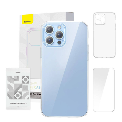 Product Θήκη Baseus Crystal Clear για 13 Pro Max (transparent) +all-tempered-glass screen protector +cleaning kit base image