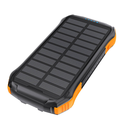 Product Powerbank Choetech B659 Solar with inductive charging 2x USB 10000mAh Qi 5W (black-orange) base image