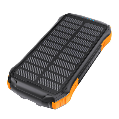Product Powerbank Choetech B658 Solar 2x USB 10000mAh Qi 5W (black-orange) base image