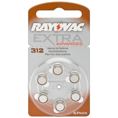 Product Μπαταρίες Ακουστικών Βαρηκοΐας Rayovac Extra Advanced 312 (6τμχ) base image