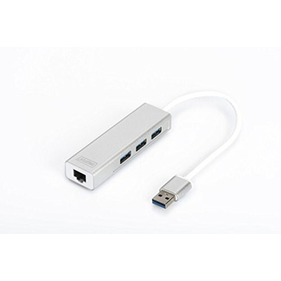 Product USB Hub Digitus USB 3.0 3-Port White base image