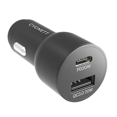 Product Φορτιστής Αυτοκινήτου Cygnett USB USB-C 20W (black) base image