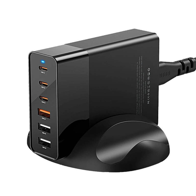 Product Φορτιστής Πρίζας Blitzwolf BW-S25, 75W, 3x USB + 3x USB-C (black) base image