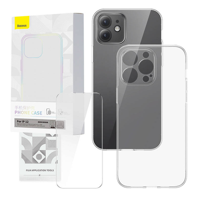 Product Θήκη Transparent and Tempered Glass set Baseus Corning για iPhone 12 base image