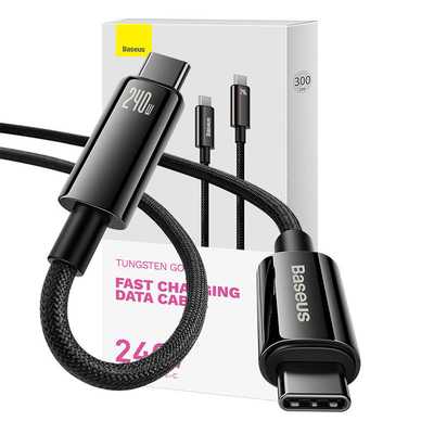 Product Καλώδιο USB-C to USB-C Baseus Tungsten Gold 240W 3m (black) base image