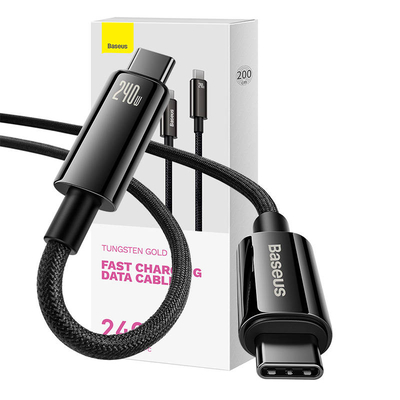 Product Καλώδιο USB-C to USB-C Baseus Tungsten Gold 240W 2 m (black) base image