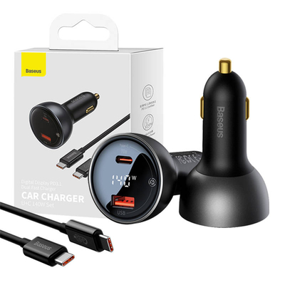 Product Φορτιστής Αυτοκινήτου Baseus Superme USB USB-C 140W (black) base image