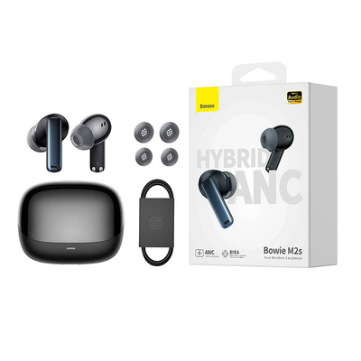 Product Bluetooth Headset TWS Baseus Bowie M2s (black) base image
