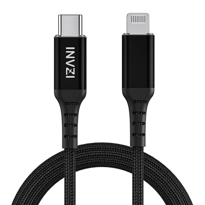 Product Καλώδιo USB INVZI USB-C to Lightning Cable, MFi, 2m (Black) base image